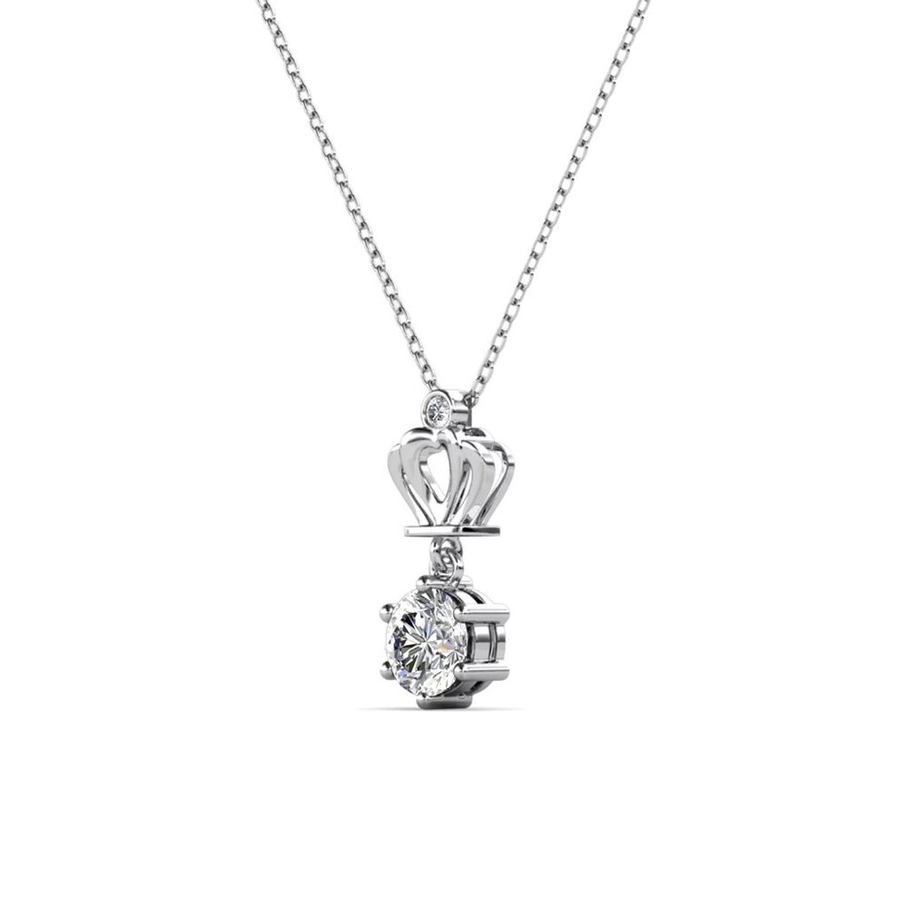 Certified 1ct. t.w. Diamond Crown Necklace - Picture 6 of 16
